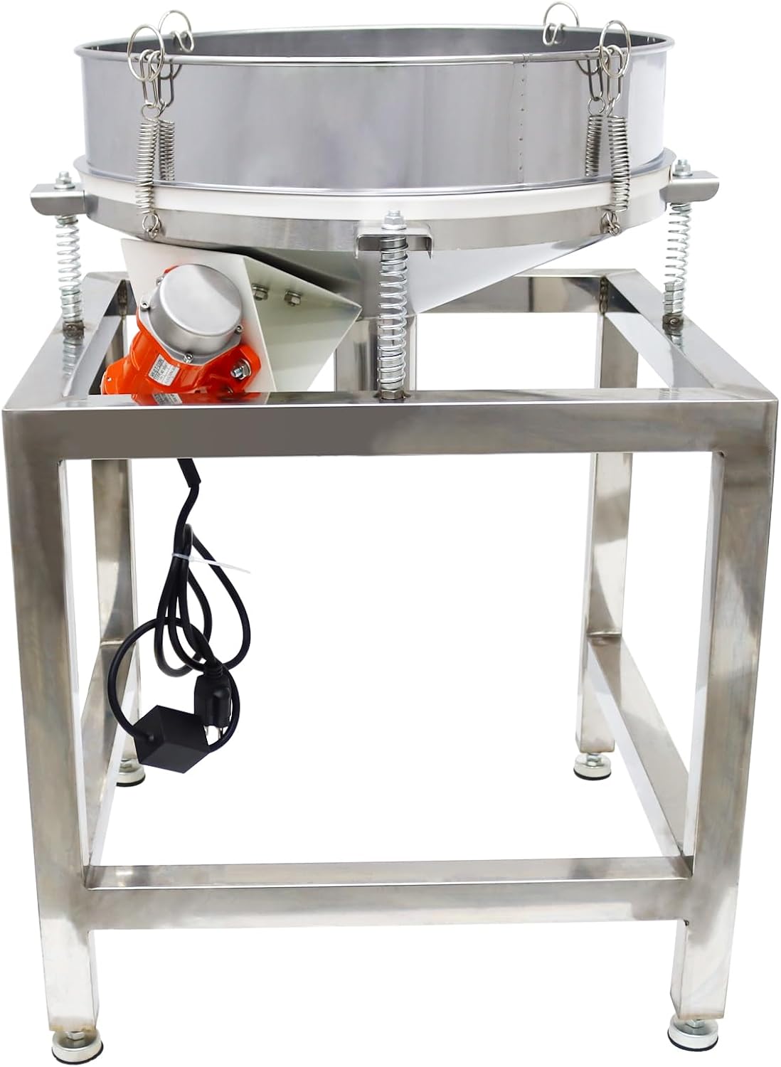 INTSUPERMAI Powder Shaker Electric Sieve Vibrating Screen with 40 and 100 Mesh Screen Stainless Steel Electric Sifter Shaker Machine 110V 19.6 inch