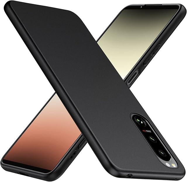 TesRank Sony Xperia 5 IV Case, Soft TPU Cover Matte [Anti-scratch] [Anti-fingerprint] for Sony Xperia 5 IV-Black