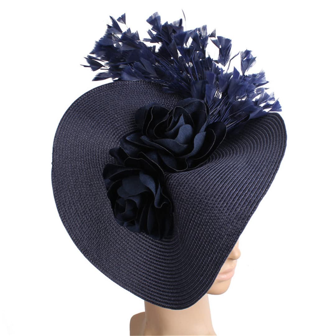 Lmtossey Tocado de boda con diseño de flores para novia, tocado de fiesta, tocado de malla, accesorios para el cabello