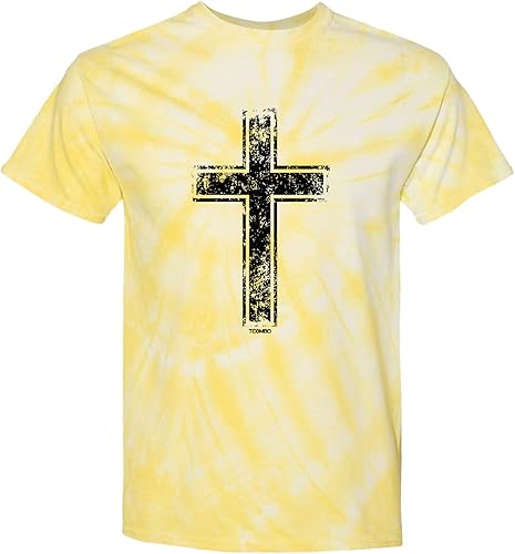 Distressed Cross - Camiseta para hombre cristiano religioso