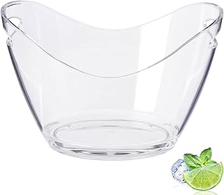 Ice Bucket Beer Bucket Beverage Tub, 12L Large Capacity Acrylic Wine Bucket Drinks Ice Bucket, Great for Home Bar Party Club Restaurant Camping, Chilling Beer, Champagne Wine, and Barware Accessories(12L)