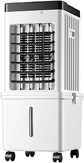 Climatiseur Mobile Sans Évacuation 15L 75W Climatiseur Mobile Silencieux avec Minuterie de 7.5H 3 Modes 40dB Réservoir d’eau Amovible Télécommande Refroidisseur d’air Climatisation pour Chambre