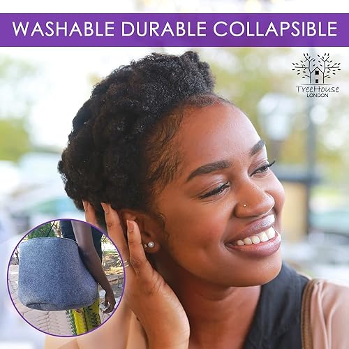 Miniatura 6 de TreeHouse London Estuche de viaje de fieltro transpirable XL y bolsa de almacenamiento de hilo, contenedor y tapa plegables, 11 pulgadas de alto,