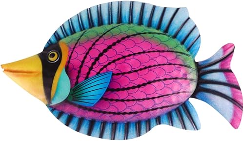 Miniatura 2 de IMIKEYA 2 piezas de jardín de hierro forjado de peces colgantes de pared escultura de arte de pared ornamento de manualidades decoraciones para