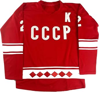 Men CCCP Fetisov 2 Hockey Jersey, 1980 Soviet Union Russia Hockey Shirt | Vintage hockey shirt for practice,professional design with straps,embroidered craft,premium mesh breathable durable fabric