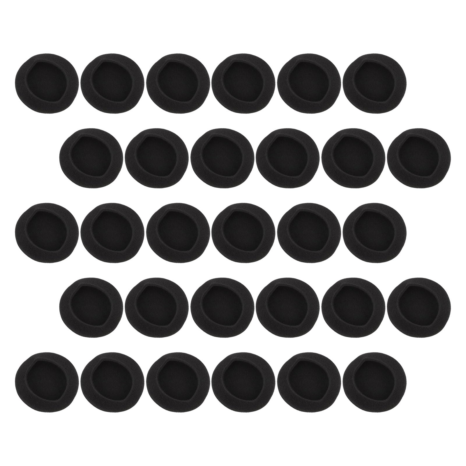 Coussinets D’Oreille en Mousse Mémoire Ronds 45mm 50 Pièces Noir