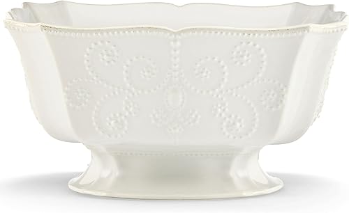Lenox French Perle - Cuenco para centro de mesa, blanco -