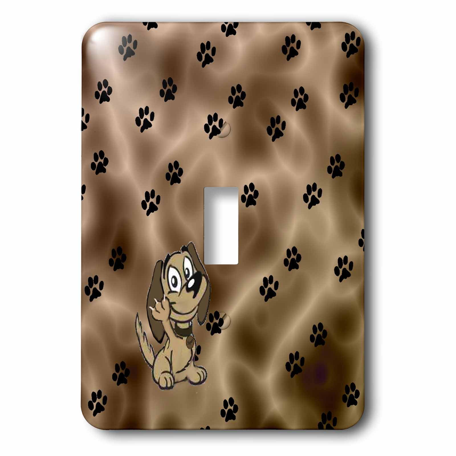 Interrupteur à baïonnette puppy paw prints décoratif pour chambre d'enfant