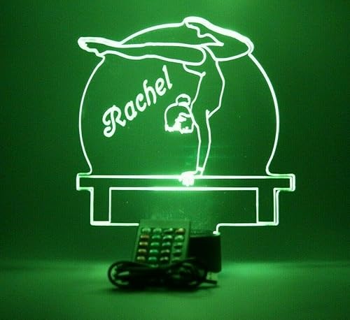 Miniatura 8 de Lámpara de noche con luz LED para gimnasia, con nombre personalizado, grabado, para gimnasia, atleta, gimnastas, vaso, escritorio, gimnasia