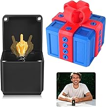 Medium Finger Gift Box Medium Finger Desk Decoration Funny Gift Box Joke Surprise Gift Pop Up Finger Joke (Blue + Red)