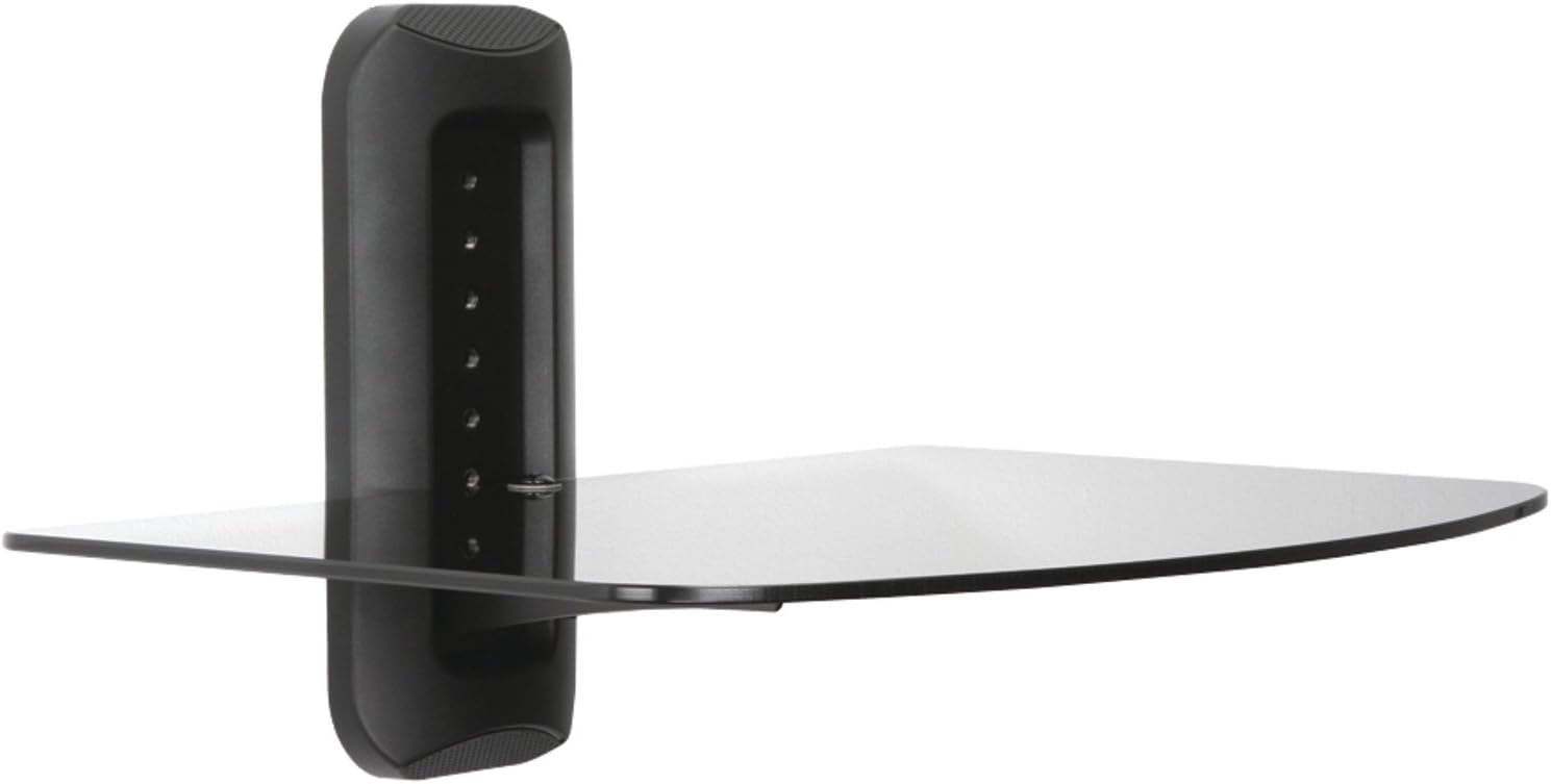 OmniMount OWS22 Single Shelf AV Wall Mount, Store Small Audio and Video Components Weighing Up to 22 lbs Beneath Your Wall Mounted TV, 16-42 Inches