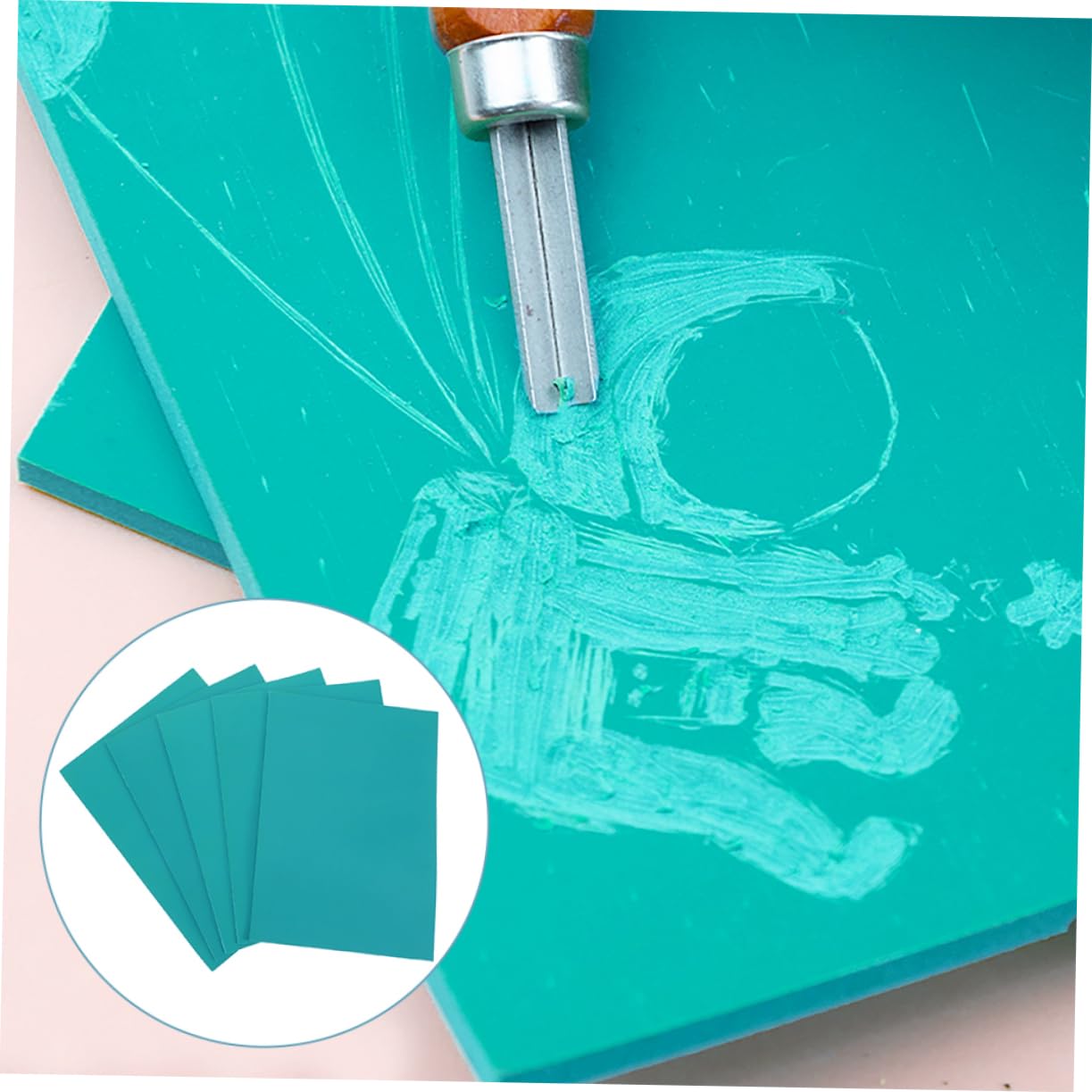 Gogogmee 6stücke Schnitzgummiplatten Aus Hochwertigem Pvc-material Robust Und Langlebig Für Gravierwerkzeuge Und Schnitzwerkzeuge Glatt Verarbeitet Mit Angenehmer Haptik Für Sicheren