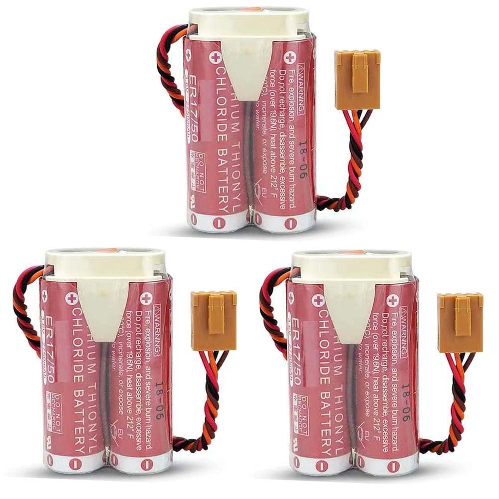 Amazon.com: 3Pcs ER17/50 3.6V 2750 mAh Battery Pack for Kawasaki