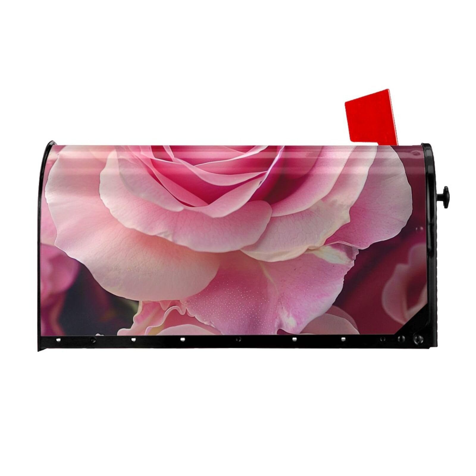 Housse de boîte aux lettres magnétique rose imprimée pour décor extérieur 64,8x53,3 cm