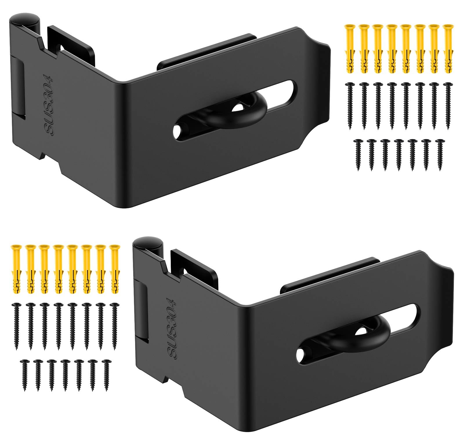 Mixizigoz 90 Degree Hasp Lock Latch, Right Angle Safe Padlock Clasp Hasp for Personal Privacy, 304 Stainless Steel Security Desk Drawer Lock Latch (