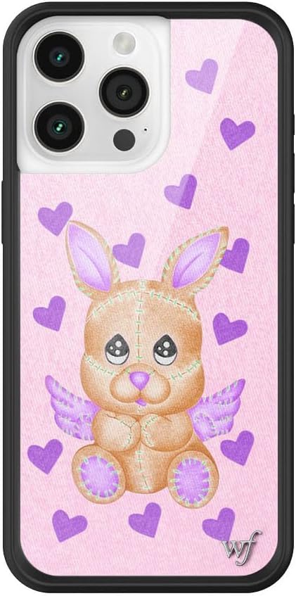 Wildflower Cases - Compatible with iPhone 15 Pro Max | Protective Black Bumper, 6.5ft Drop Test Certified, Women Owned Small Business | Spots Aesthetic Trendy Cute | Polka Dot - White & Black