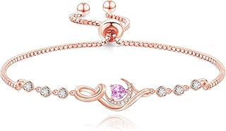 Bracelet for Women S925 Sterling Silver Birthstone Charm Bracelets Mothe...