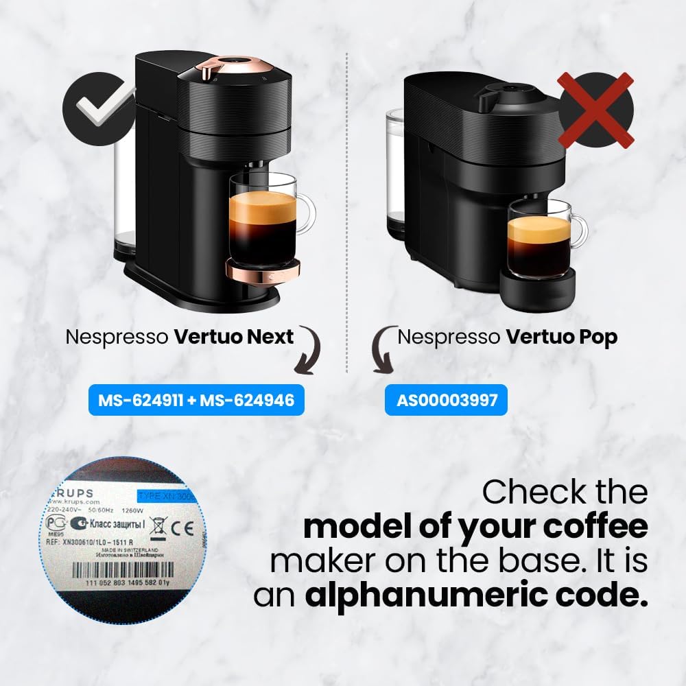 Replacing the Complete Water Tank MS-624911 MS-624946 Compatible with Vertuo Next Coffee Machine | Includes the Tank and its Lid