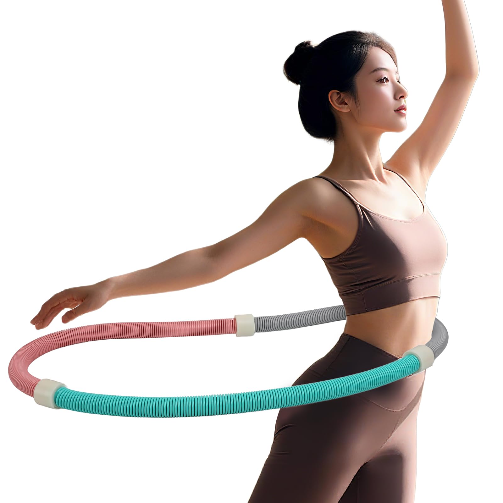 Cerceau de fitness pliable, pas de dommages à la taille, convient pour le fitness à la maison et le transport de voyage
