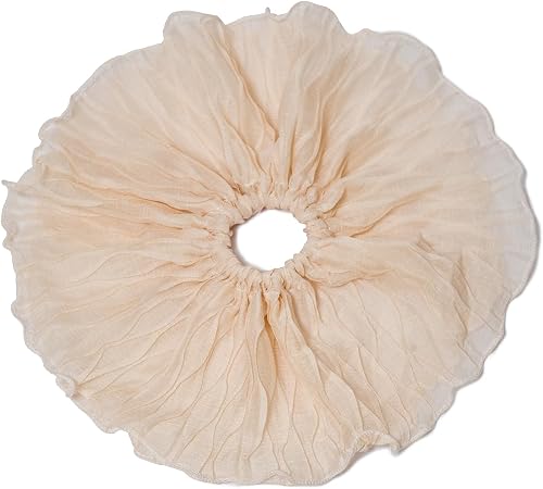 Pleated Scrunchie | Ivory | Oversized Organza Ruffle Hair Tie | Bridal & Everyday Wear