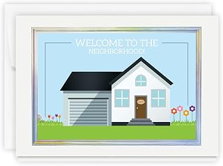 The Gallery Collection, 5 Count Card Pack, New Home Cards with Foil Lined Envelopes (Neighborhood Welcome)