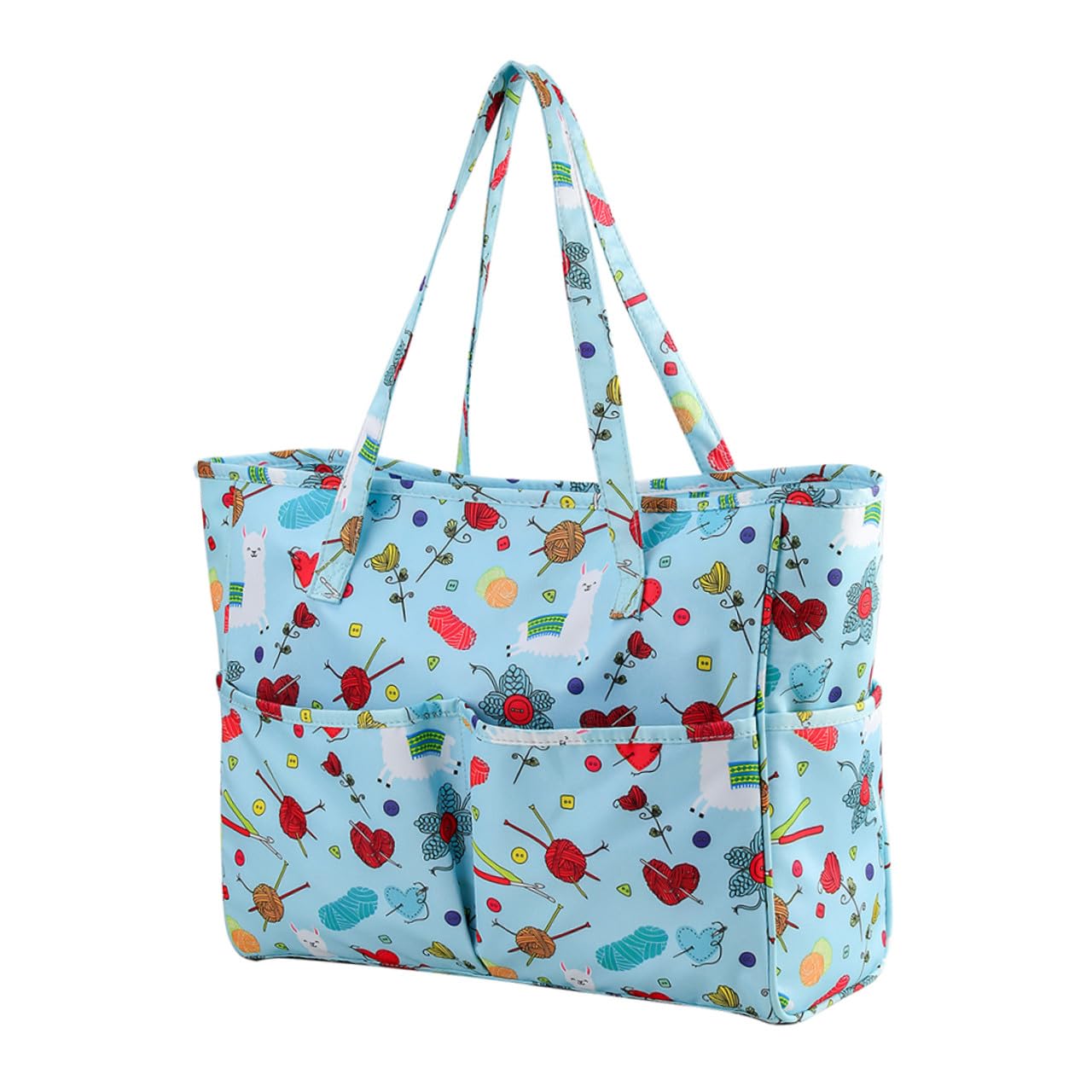 Bolsa de Almacenamiento de Tela Oxford para Hogar Gran Capacidad y Diseño Reutilizable, Adecuado para Guardar Herramientas de Tejido y Actividades de Crochet