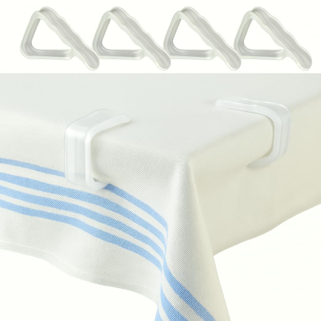 1200 Pinzas Sujeta Manteles para Mesas - Ideal para Exterior (Jardín, Terraza, Restaurante, Camping, Patio) - Clip Plastico para Papel, Hule y Tela
