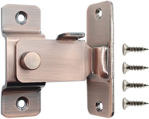 Miniatura 8 de Pestillo deslizante para puerta abatible, cierre de acero inoxidable de 90 grados, cerradura de puerta corredera de seguridad, puerta curvada en