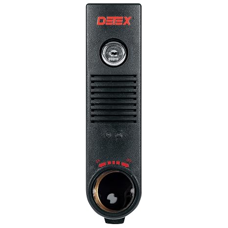 Detex EAX-500 Series Stand Alone Surface Mount Door Alarm, Exit Alarm Function, Black Finish