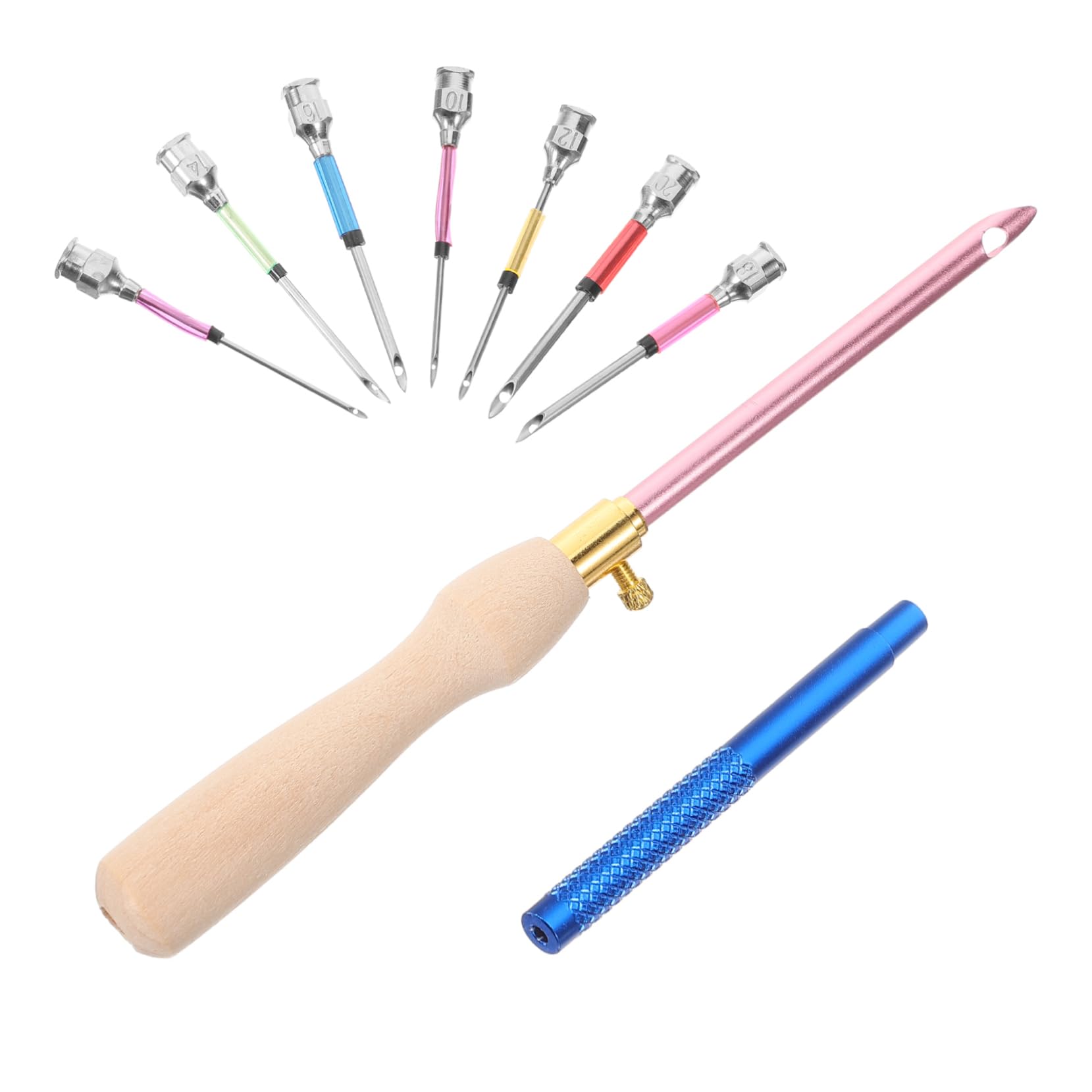 Ipetboom 4 Sets DIY Embroidery Needles Punch Needle Kit for Clothing Pillow Curtain Insoles Towel