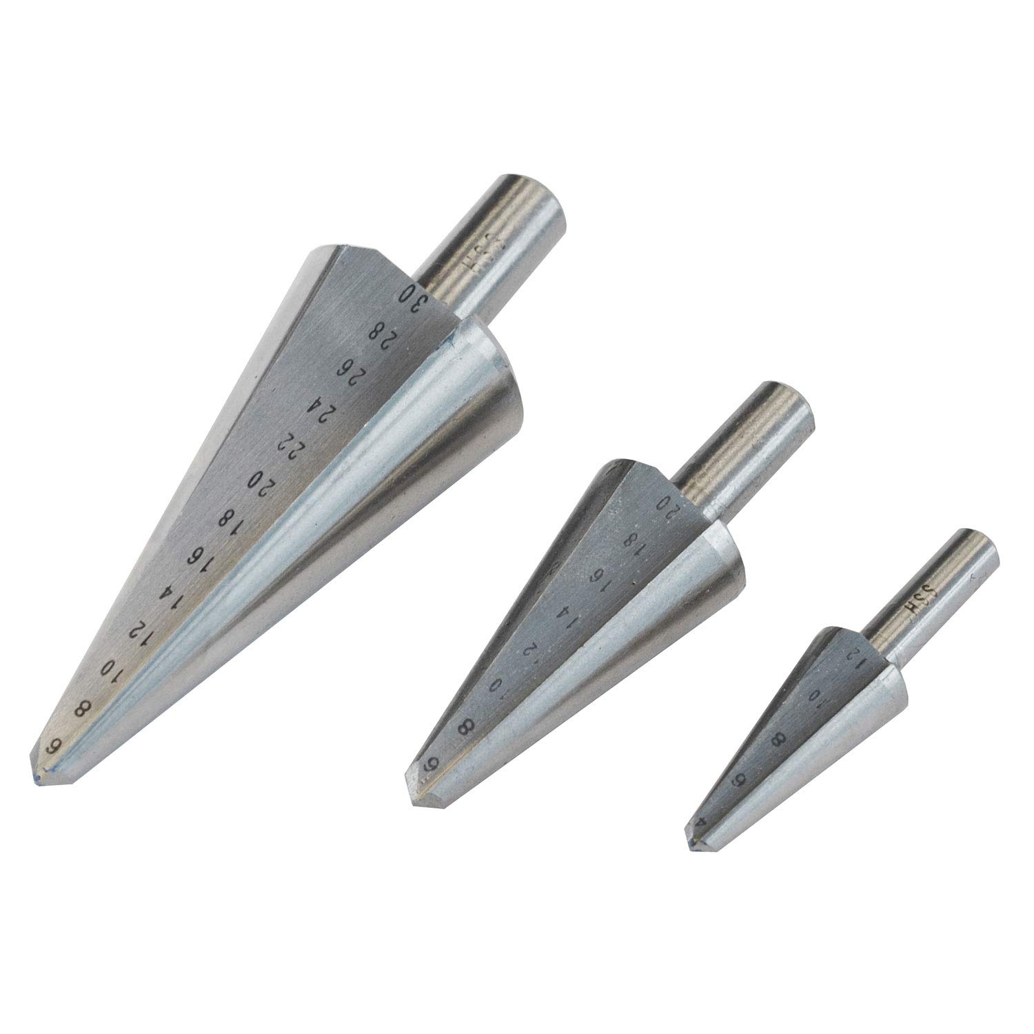Faithfull TDSET3 HSS Taper Drill Set Set (3 Pieces) - Image 2
