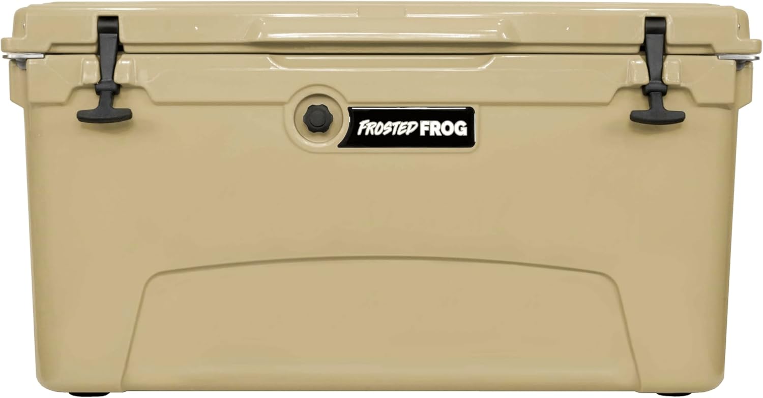 Frosted Frog 75 Quart Ice Chest Heavy Duty High Performance Roto-Molded Commercial Grade Insulated Cooler