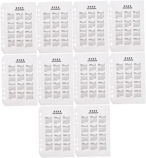 NOLITOY 20 Peças 2023 Fichário A6 Divisores De Fichário Guias Mensais Fichário Substituível DIY Fichário Divisor Decorativo Fichário Divisor Sem Data Planejador Fichário Papel De