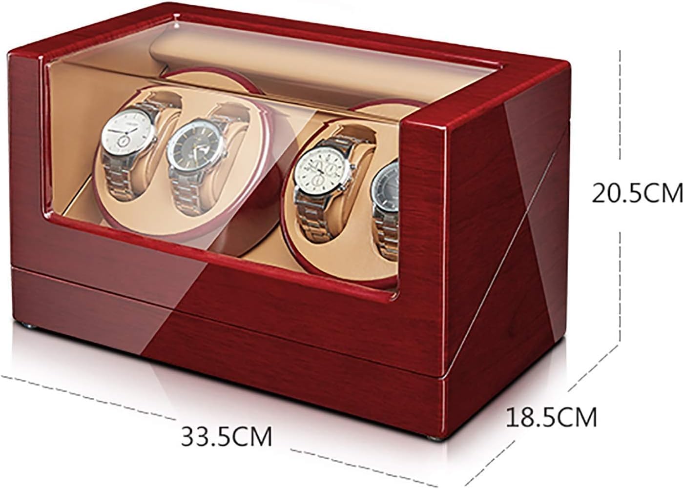 FENOKD Watch Winders Walnut Watch Winding Box Watch Shaker Automatic Mechanical Watch Winder Watch Storagewith Access Control