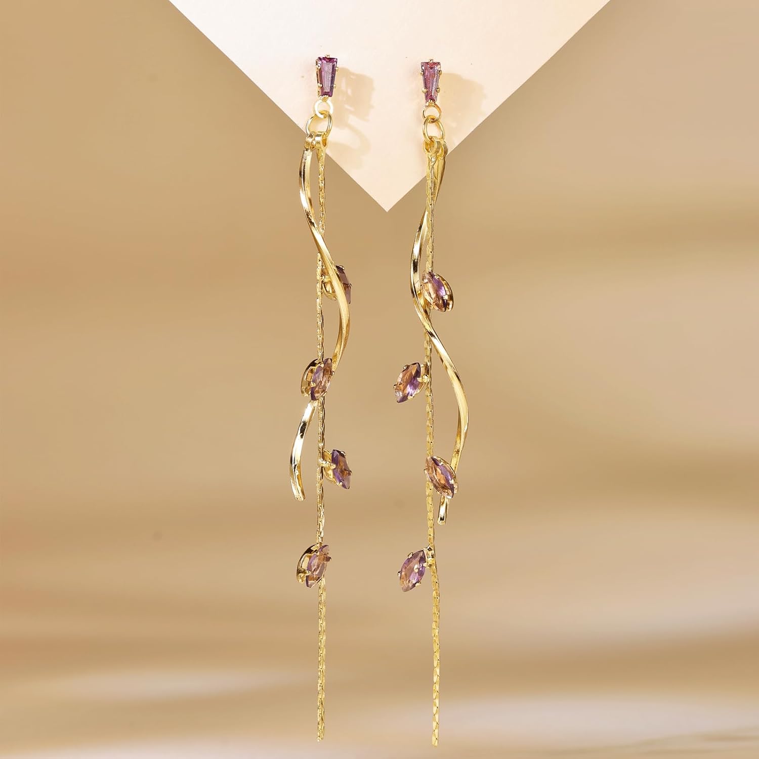 Pearl Dangle Earrings for Women chandelier earrings Cubic Zirconia Wedding Earrings for Brides Bridesmaids Prom Party Jewelry Gifts image 3