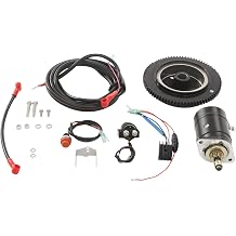 Marine Electric Starter Conversion Kit for 2-Stroke 25HP/30HP Outboard Motor, Full Accessories Starter Motor Flywheel Relay, Strong Starting Power Easy Install