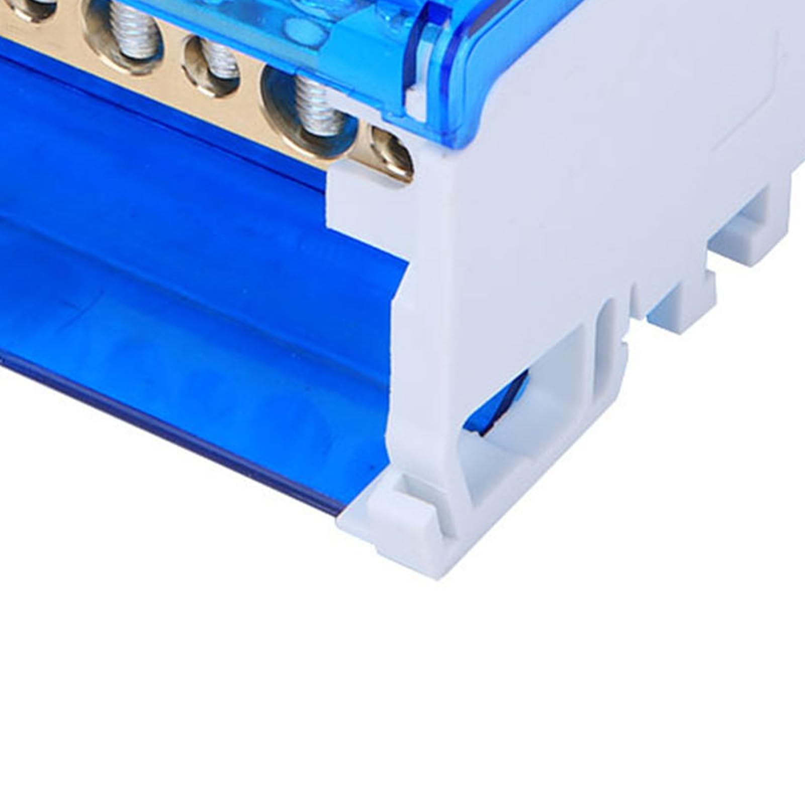 Boîte de Distribution de Rail Din, Boîte de Distribution de Bornier, Répartiteur Tétrapolaire, Repartiteur Electrique Monophasé à 4 Niveaux, Boîte avec Couvercle Transparent
