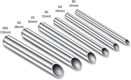 Miniatura 8 de Tubos de recepción 6G para agujas de perforación, acero inoxidable quirúrgico 316L, herramienta de perforación para oreja, nariz, tabique, vientre,