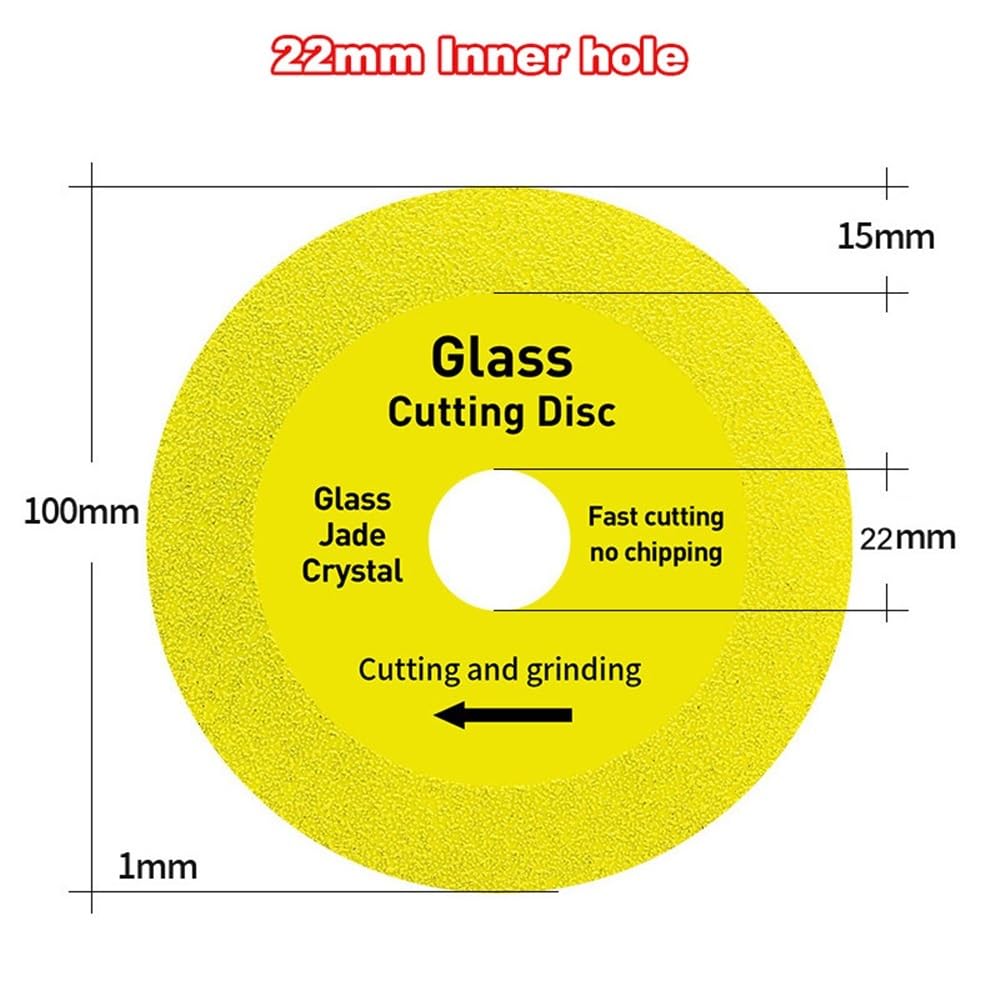 Diamentowe brzeszczoty do pił, Specjalna tarcza polerująca z otworem wewnętrznym 22 mm, do lutowania szkła płytek ceramicznych i jadeitu(Yellow)