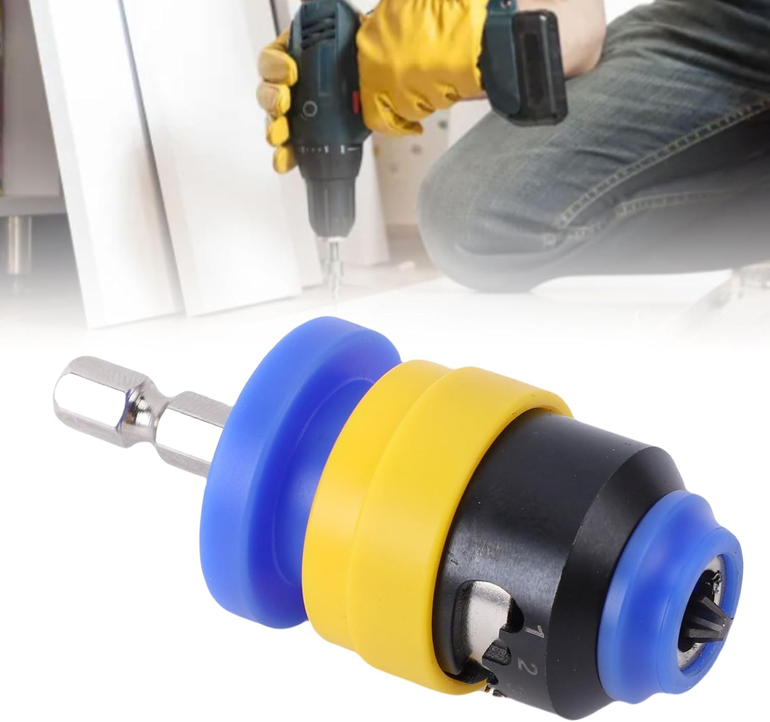 Depth Setting Screw Driver Bit, Adjustable Drywall Screw with Super Strong Magnetic Holder for Drill Driver Bits, Professional Screw Setter Clutch
