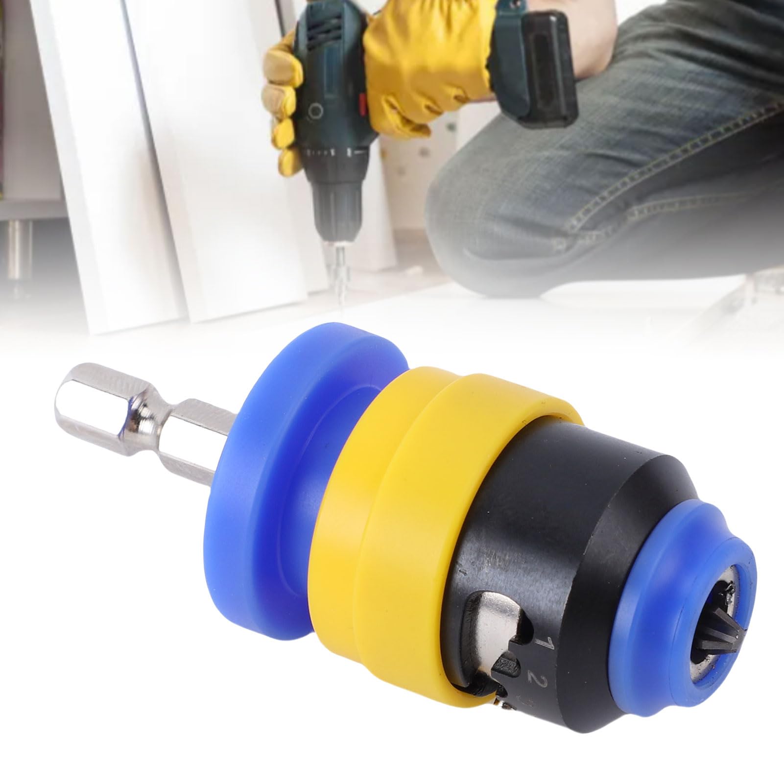 TOURNEVIS RÉGLABLES PORTE-EMBOUTS SETTER EMBRAYAGE À FORTE ADSORPTION MAGNÉTIQUE JAUNE BLEU