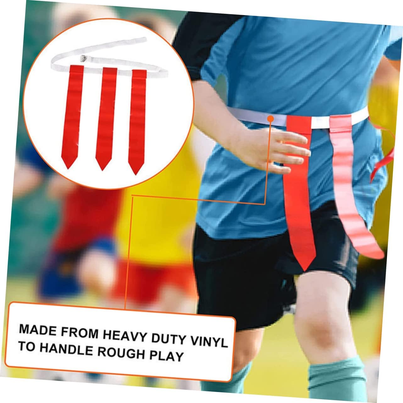 Toyvian 1Set Football Flag Belt Youth and Adults Belts Flags and Markers Storage Bag for Outdoor Training and Competition