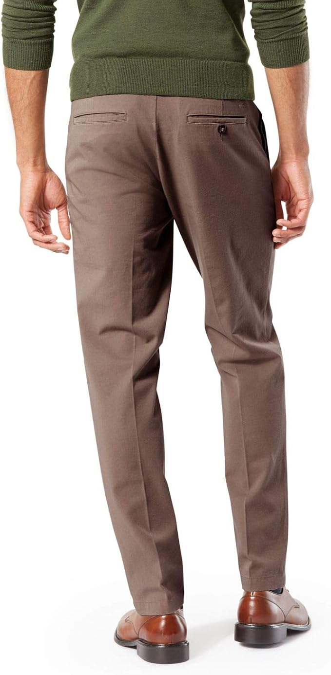 Dockers Uomo Pantaloni larghi e alti, moderni, affusolati, da lavoro,  colore cachi pantaloni casual : Amazon.it: Abbigliamento