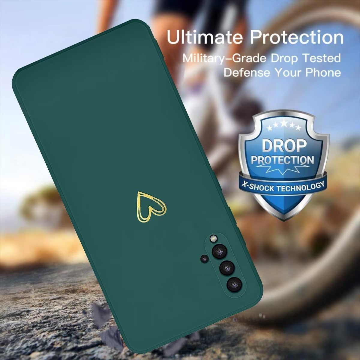 Custodia Silicone TPU Per Huawei Nova 5T/Honor 20 – Modello Cuore, Ultrasottile E Antiscivolo (Blu)