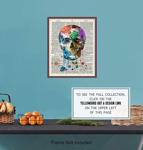 Miniatura 6 de Skull Decor - Skull Wall Decor - Graffiti Skull Wall Art - Gothic Decorations - Goth Wall Art - Grunge Posters Room Decor - Trippy Wall Art - Skull