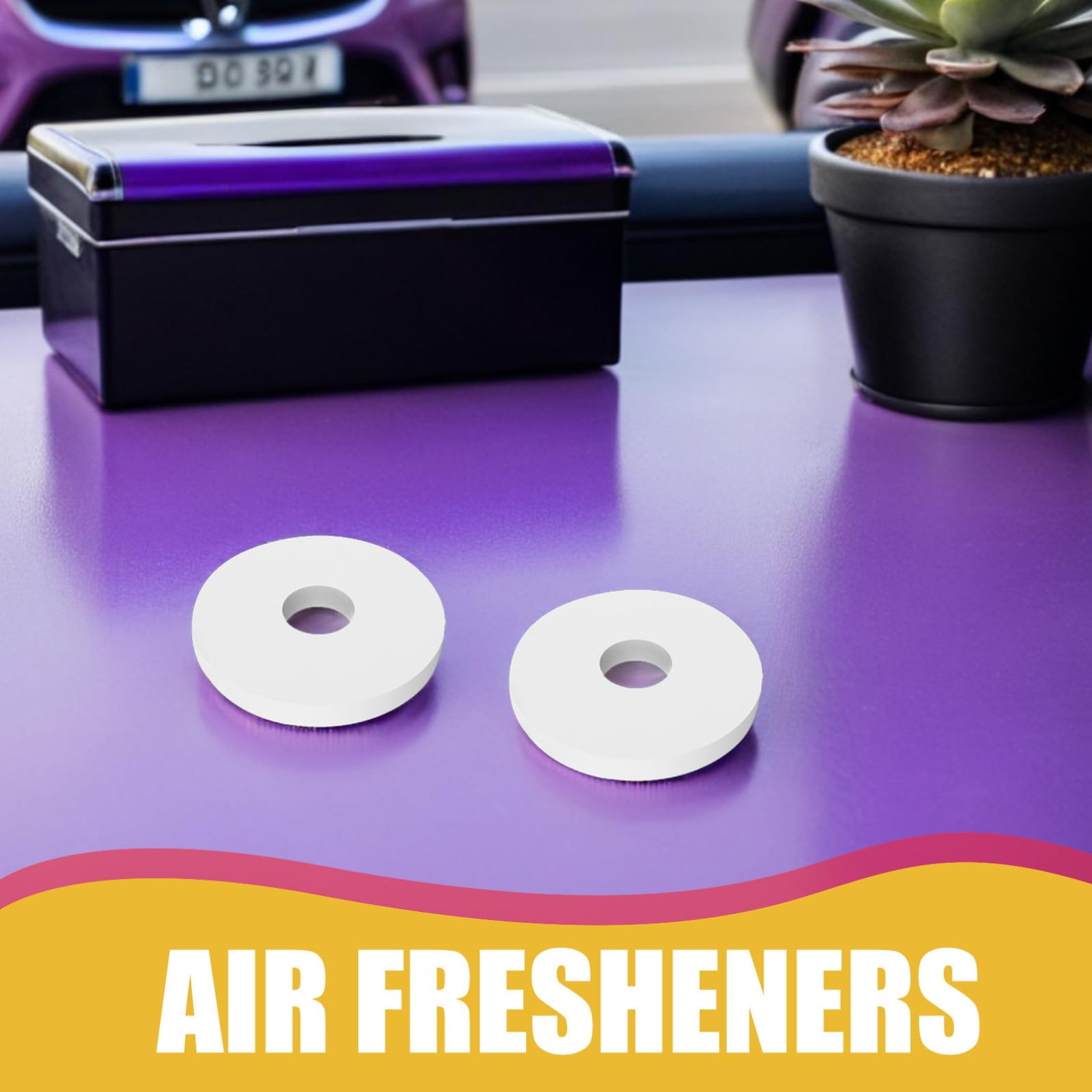 LIFKOME 45pezzi Cuscinetti Rotondi Per Auto Ricariche Diffusore Scented Fragranza Portatile e Salubre Per Viaggi e Uso Quotidiano
