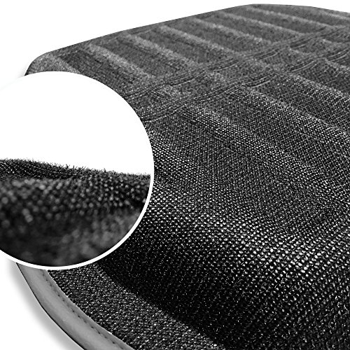 Image of FH Group Universal Fit for all weather protection Deep Tray Style Automotive Floor Mats fits most Cars, SUVs, and Trucks, 4 Piece Solid Black