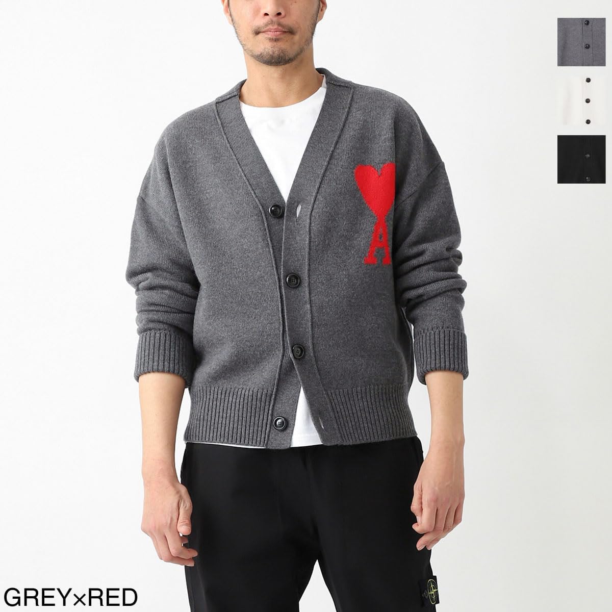 アミ] AMI Vネック カーディガン Lサイズ ADC CARDIGAN [並行輸入品