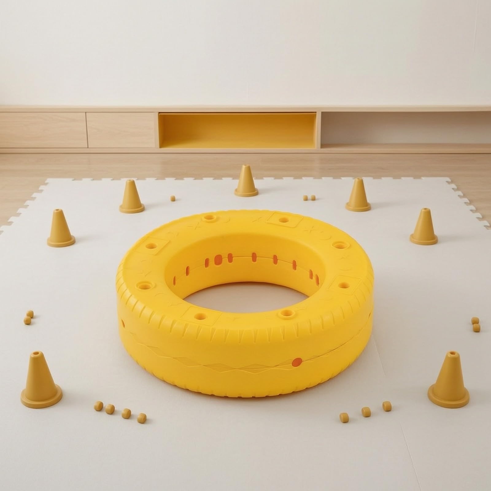 Gralara Sitzreifen mit Drainagelöchn strapazifähig Gartenreifen mit Lochung pflegeleicht Spielreifen für Gartenbesitz, Spielplatz,