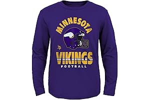oficialmente licenciado NFl kids distressed youth Vikings long sleeve Shirt (8-20)